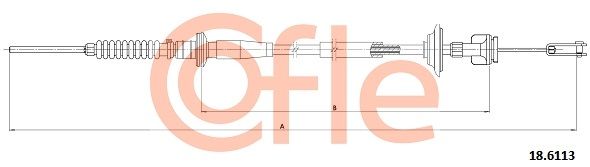 COFLE 92.18.6113 Cable Pull, clutch control