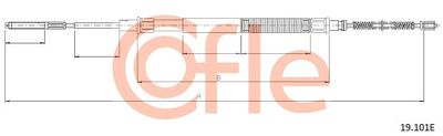 Cable Pull, parking brake COFLE 92.19.101E