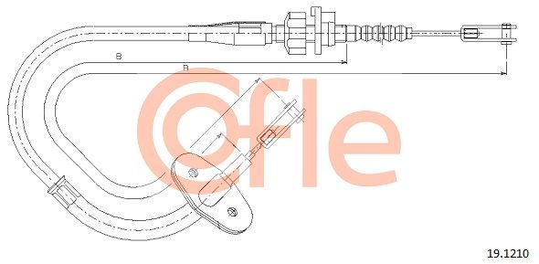 COFLE 92.19.1210 Cable Pull, clutch control