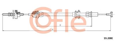 Cable Pull, clutch control COFLE 92.19.208E