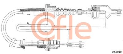 Cable Pull, clutch control COFLE 92.19.3010