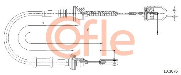 COFLE 92.19.3076 Cable Pull, clutch control