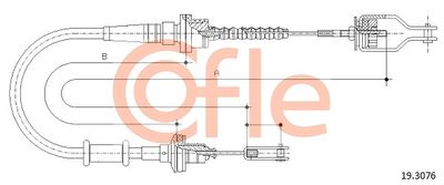 Cable Pull, clutch control COFLE 92.19.3076