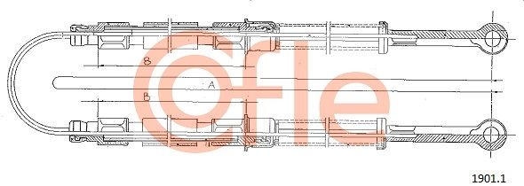 COFLE 92.1901.1 Cable Pull, parking brake