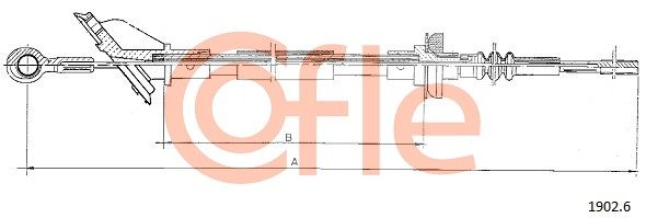 COFLE 92.1902.6 Cable Pull, clutch control