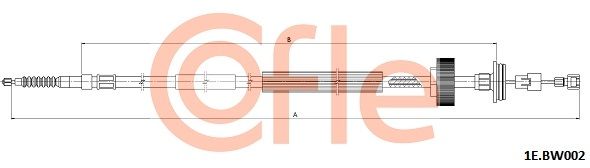 COFLE 92.1E.BW002 Cable Pull, parking brake