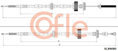 Cable Pull, parking brake COFLE 92.1E.BW005