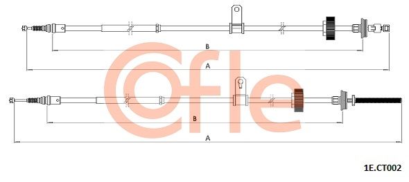 COFLE 92.1E.CT002 Cable Pull, parking brake