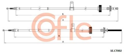 Cable Pull, parking brake COFLE 92.1E.CT002