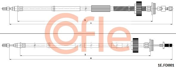 COFLE 92.1E.FD001 Cable Pull, parking brake