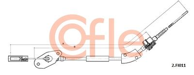 Cable Pull, clutch control COFLE 92.2.FI011