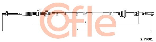 COFLE 92.2.TY001 Cable Pull, clutch control