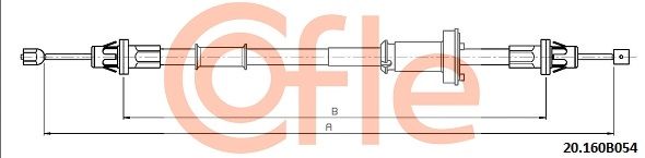 COFLE 92.20.160B054 Cable Pull, parking brake