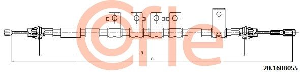 COFLE 92.20.160B055 Cable Pull, parking brake