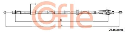 Cable Pull, parking brake COFLE 92.20.160B501