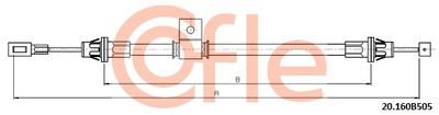 Cable Pull, parking brake COFLE 92.20.160B505