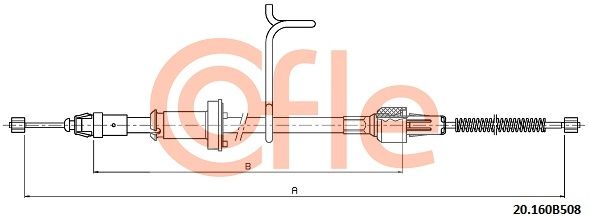 COFLE 92.20.160B508 Cable Pull, parking brake
