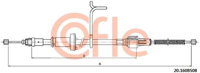 Cable Pull, parking brake COFLE 92.20.160B508