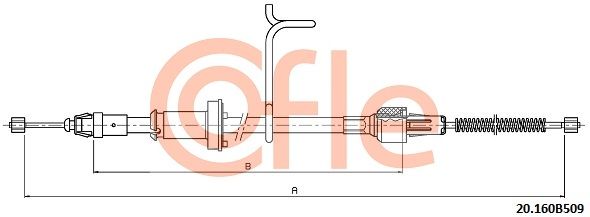 COFLE 92.20.160B509 Cable Pull, parking brake
