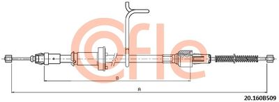 Cable Pull, parking brake COFLE 92.20.160B509