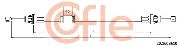 COFLE 92.20.160B510 Cable Pull, parking brake