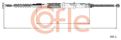 Cable Pull, parking brake COFLE 92.241.1