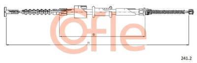 Cable Pull, parking brake COFLE 92.241.2