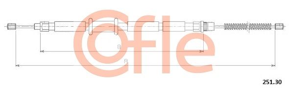 COFLE 92.251.30 Cable Pull, parking brake