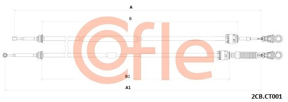 COFLE 92.2CB.CT001 Cable Pull, manual transmission