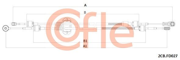 COFLE 92.2CB.FD027 Cable Pull, manual transmission