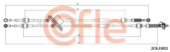 COFLE 92.2CB.FI011 Cable Pull, manual transmission