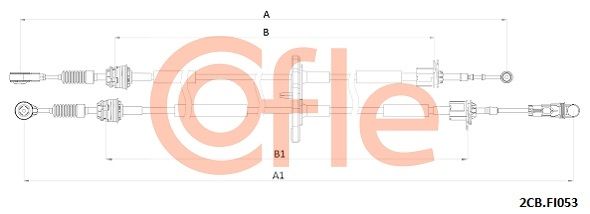 COFLE 92.2CB.FI053 Cable Pull, manual transmission