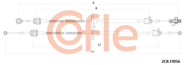 COFLE 92.2CB.FI056 Cable Pull, manual transmission