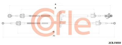 Cable Pull, manual transmission COFLE 92.2CB.FI059