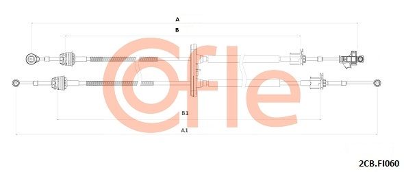 COFLE 92.2CB.FI060 Cable Pull, manual transmission
