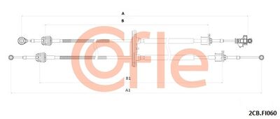Cable Pull, manual transmission COFLE 92.2CB.FI060