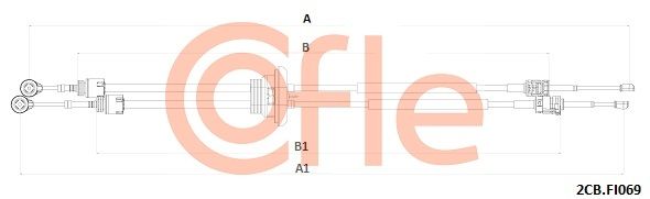 COFLE 92.2CB.FI069 Cable Pull, manual transmission