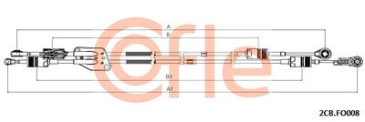 Cable Pull, manual transmission COFLE 92.2CB.FO008