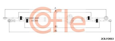 Cable Pull, manual transmission COFLE 92.2CB.FO013