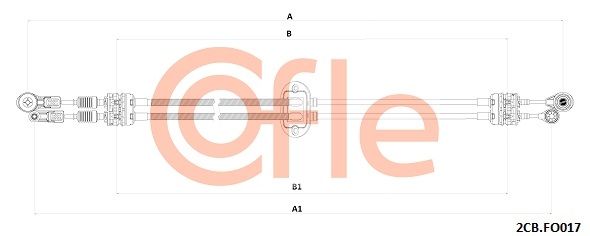 COFLE 92.2CB.FO017 Cable Pull, manual transmission