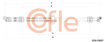 Cable Pull, manual transmission COFLE 92.2CB.FO017