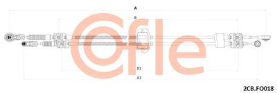 Cable Pull, manual transmission COFLE 92.2CB.FO018