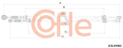 Cable Pull, manual transmission COFLE 92.2CB.HY003