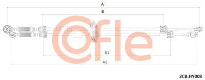 Cable Pull, manual transmission COFLE 92.2CB.HY008