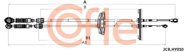 COFLE 92.2CB.HY010 Cable Pull, manual transmission