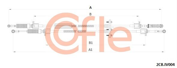COFLE 92.2CB.IV004 Cable Pull, manual transmission