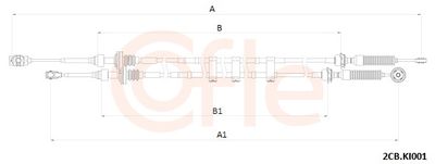 Cable Pull, manual transmission COFLE 92.2CB.KI001