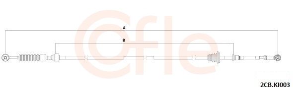 COFLE 92.2CB.KI003 Cable Pull, manual transmission