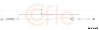 Cable Pull, manual transmission COFLE 92.2CB.KI003