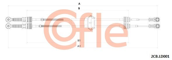 COFLE 92.2CB.LD001 Cable Pull, manual transmission